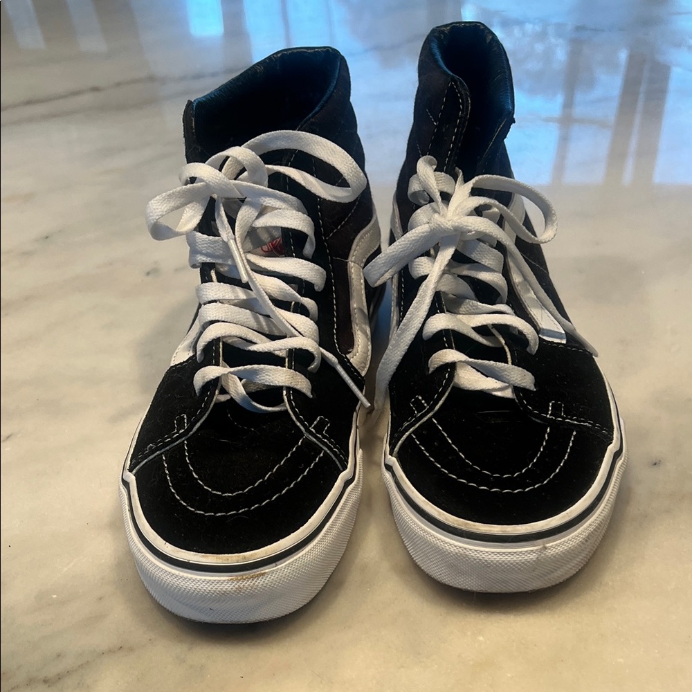 Vans Black and White High-Top Sneakers